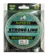 Плетеный шнур Strong Line PE X4 100m 0,14mm/5,44kg green    